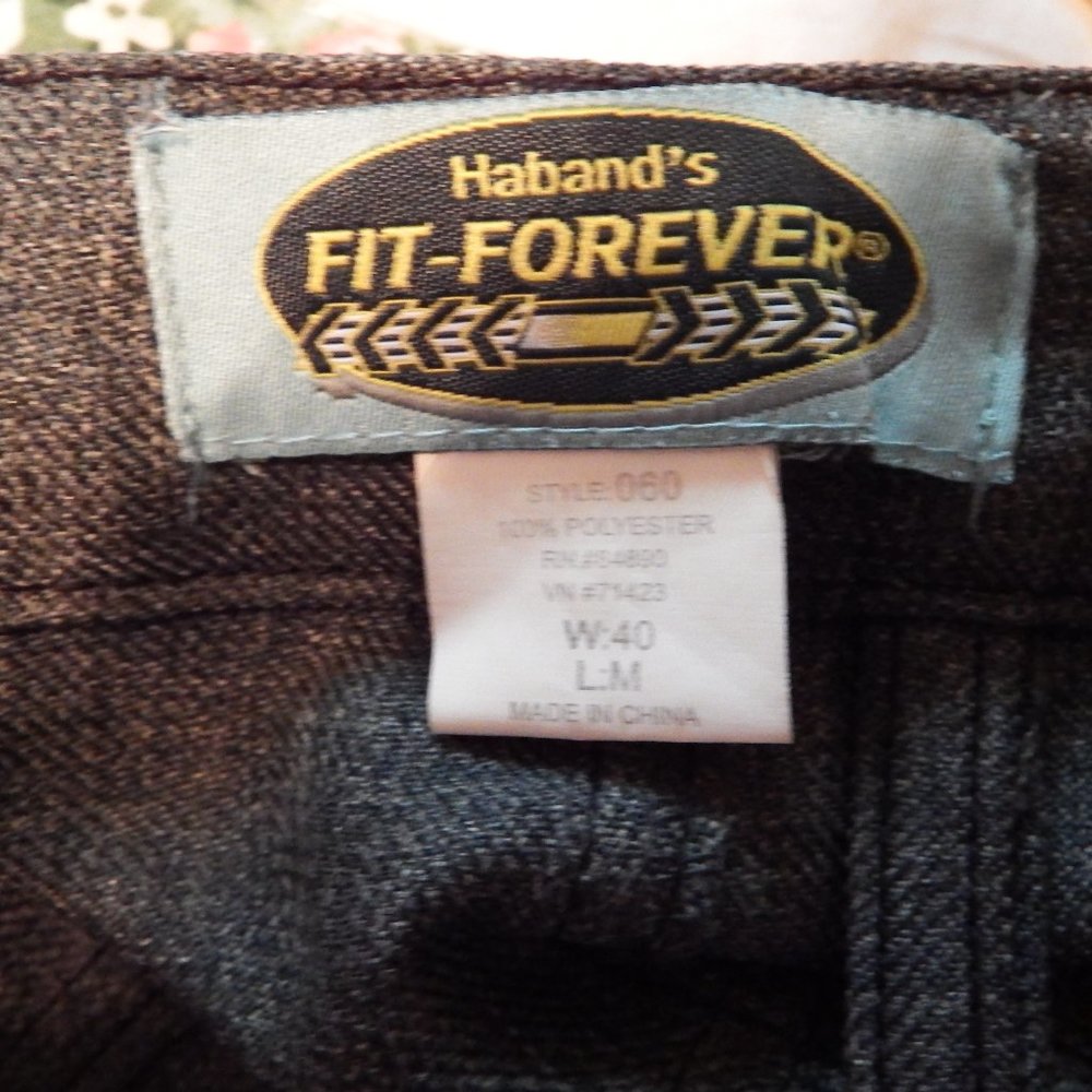 Men's Dark Grey slacks Size 40W by Haband - Picture 3 of 4